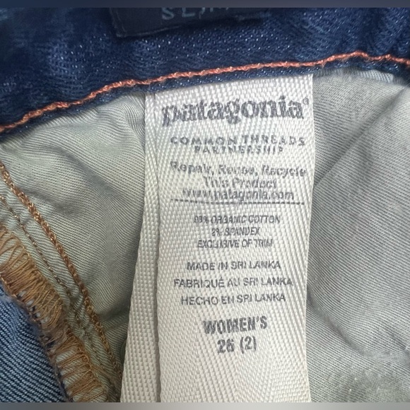 Patagonia Women’s Slim Straight Leg Blue Jeans Size: 2 |Hiking, Outdoors Size 26 - Picture 6 of 6